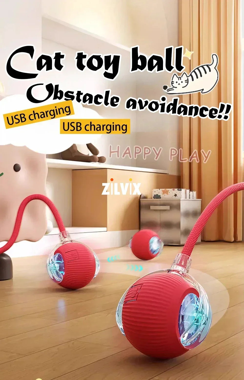 Automatic Rolling Ball Cat Toys